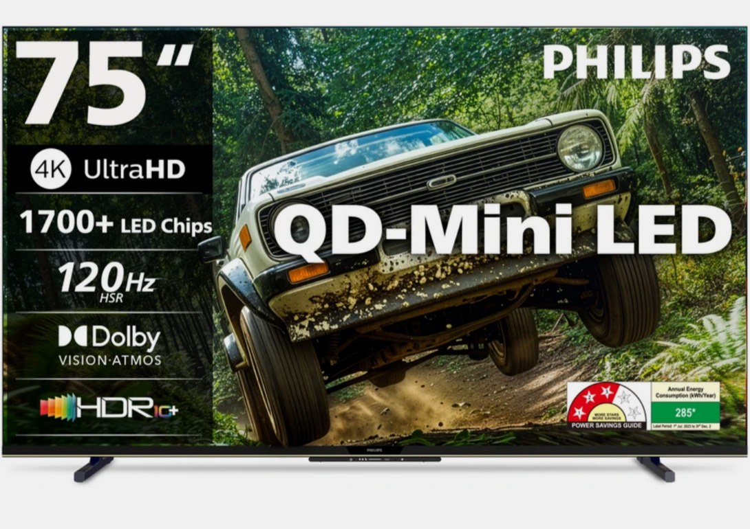 PHILIPS 189 cm (75 inch) Ultra HD (4K) Mini LED Smart Google TV 2026 Edition  2GB RAM + 32 GB Storage