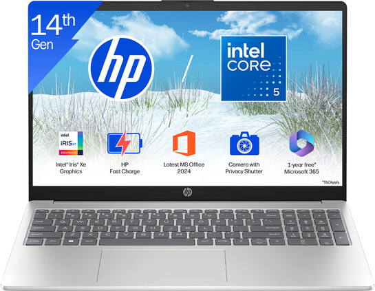 HP 15 (i5 14th Gen) Intel Core 5 120U - (24 GB/512 GB SSD/Windows 11 Home) 15-fd0262TU