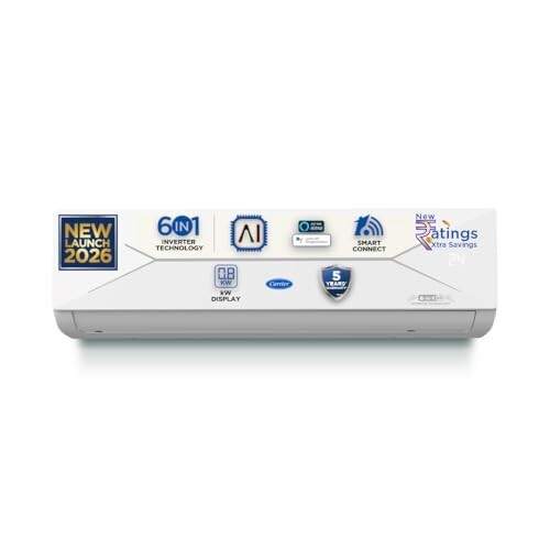 Carrier 1.5 Ton 3 Star Wi-Fi Smart Flexicool Inverter Split AC 