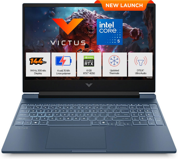 HP Victus (i5 14th Gen) Intel Core 5 210 H - (16 GB/512 GB SSD/6GB Graphics/RTC 4050) 15.6 Inch Gaming Laptop 
