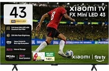 Xiaomi 108 cm (43 inches) Smart TV MiniLED QLED Fire TV L43MC-FSMIN