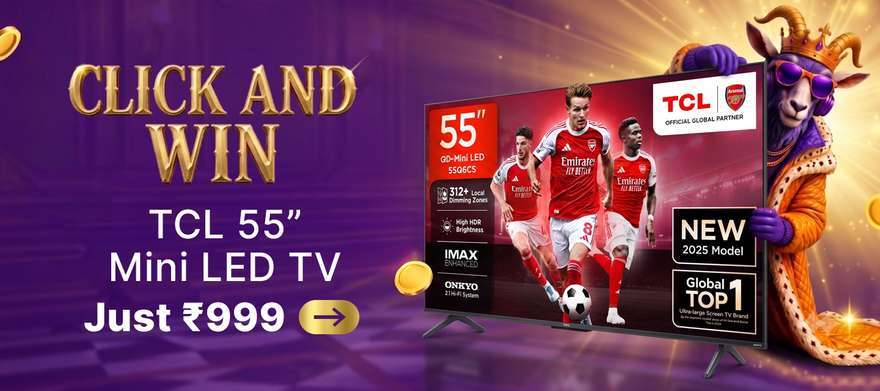 Flipkart Click & Win TCL 55'' Inch Mini LED TV (Try Your Luck )