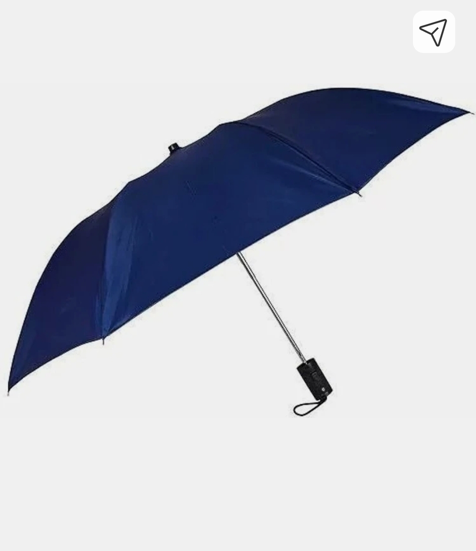 Rainora Umbrella for Men & Women, 2 Fold Auto Open, 8 Metal Ribs, Strong 1Pc Umbrella (Blue)