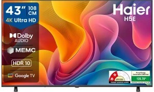 Haier 108 cm (43 inch) Ultra HD (4K) LED Smart Google TV with Voi...more