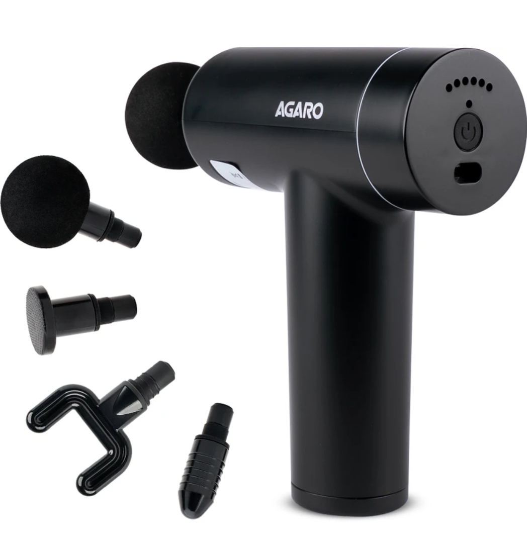 AGARO  Regal Gun Massager, 4 Heads, 6 Speed, Rechargeable, Handheld, Muscle Massager Regal Gun Massager, 4 Heads, 6 Speed, Rechargeable, Handheld, Muscle Massager Massager (Cosmic Sonic)