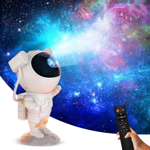 Amazon Basics Astronaut Galaxy Light  7-Color | USB Powered | 10 sq. m Coverage | 11.9 × 11.1 × 22.8 cm