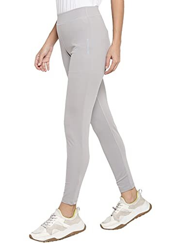Alan Jones Clothing Womens High Rise Stretchable Workout Ankle Length Tights