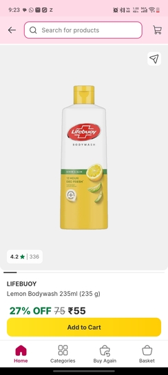 Lifebuoy lemon body wash 
