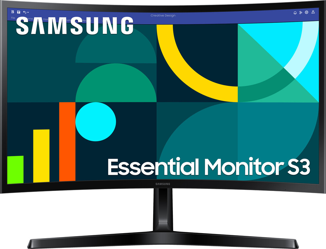 Samsung Essential Monitor S3 59.8 cm (24 inch) Curved Full HD LED Backlit VA Panel Gaming Monitor