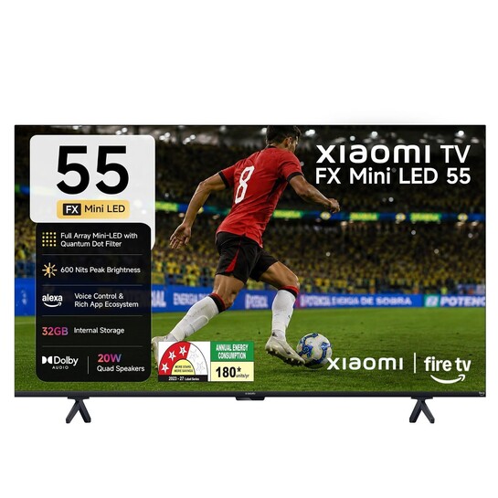 Xiaomi 138 cm (55 inches) Smart TV MiniLED QLED Fire TV L55MC-FSMIN