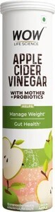 WOW Life Science Apple Cider Vinegar Effervescent Tablet + Probiotics For Weight Management (15 Tablets)