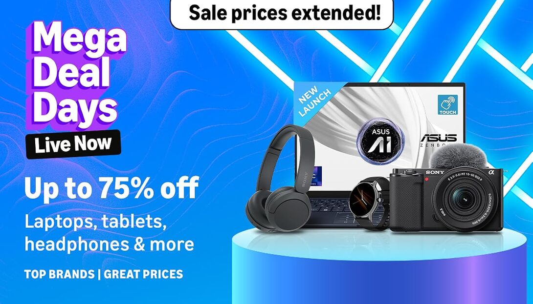 Amazon Mega Deal Days Up to 75% off + Bank Offer 