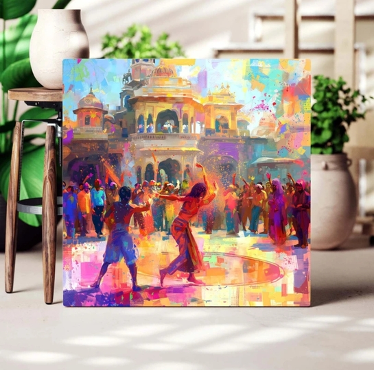 Indianara Canvas 24 inch x 24 inch Painting (With Frame)