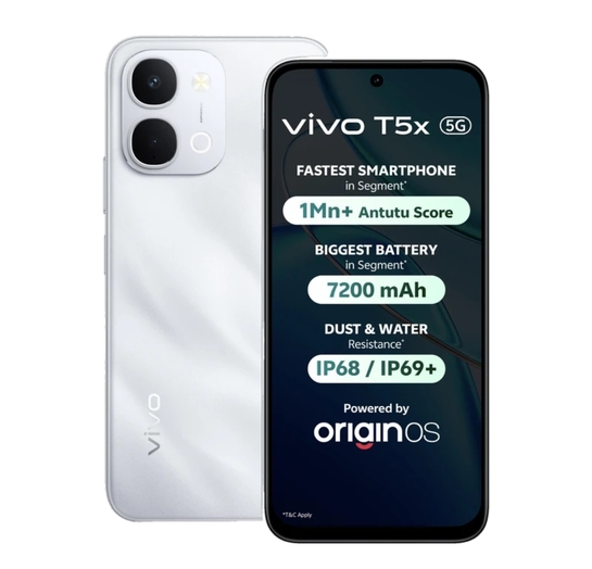 vivo T5x 5G (Star Silver, 256 GB) (8 GB RAM)