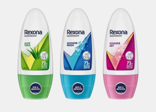 Rexona Aloe Vera, Shower Fresh, Powder Dry Underarm Roll On Deodorant Deodorant Roll-on Women (150 ml, Pack of 3)