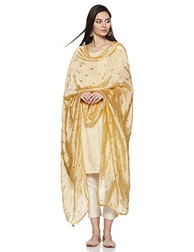 Rangriti Women's Silk a line Salwar Suit Set (RSKCFS8619_Gold_Free)