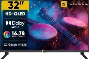 realme TechLife 80 cm (32 inch) QLED HD Ready Smart Google TV (32HDGQRDDAQ)