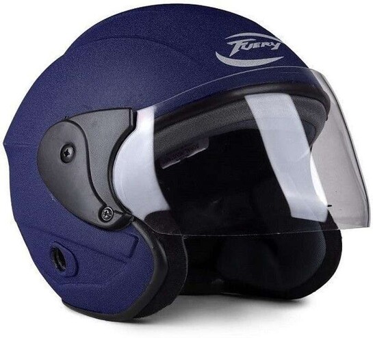 fuery HALF FACE NANO PRO ( BLUE ) Motorbike Helmet (BLUE)