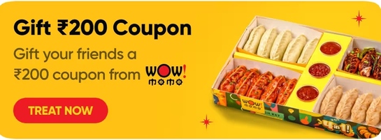 Swiggy : Flat ₹200 off on WOW MOMO on orders above ₹349