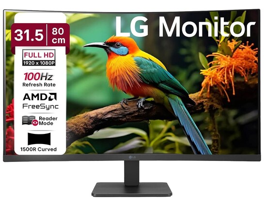 LG 32MR50C 80 cm (31.5 Inch) Full HD Curved PC Monitor