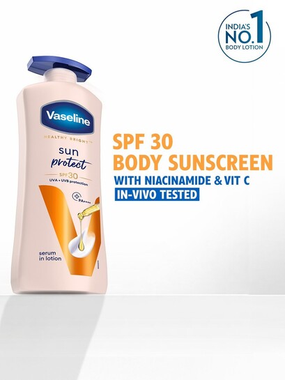 Buy Vaseline Sun Protect SPF 30 Body Lotion With UVA + UVB PA+++ 400ml - Body Cream And Lotion for Unisex 10443424 | Myntra