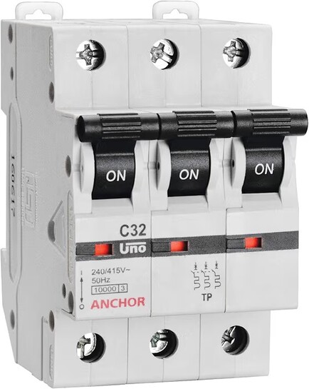 Anchor by Panasonic UNO 63 Amp Triple Pole C Curve MCB