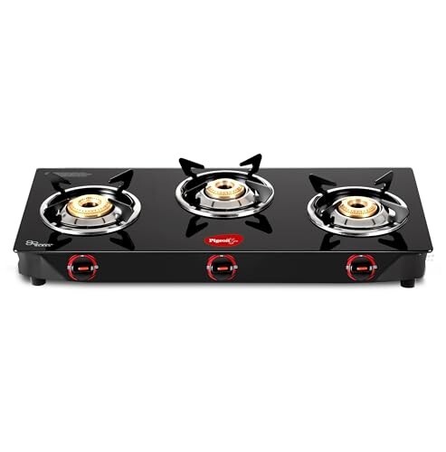 Pigeon Ignia 3 Burner Stove | Toughened Glass