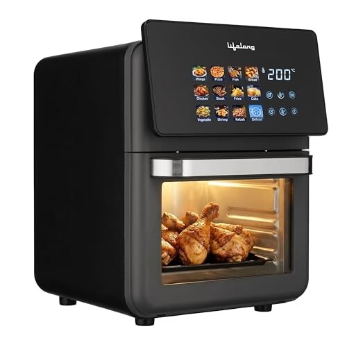 [Apply ₹500 Coupon] Lifelong 10L Digital Air Fryer Oven | 12 Presets | Glass Lid