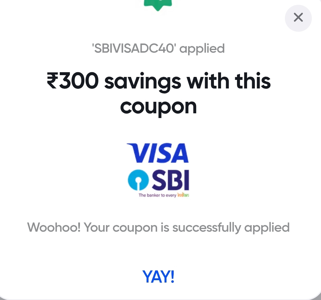 Swiggy Instamart × SBI Selected Visa DC - Get 40% upto Rs 300 on Min Order Rs 400