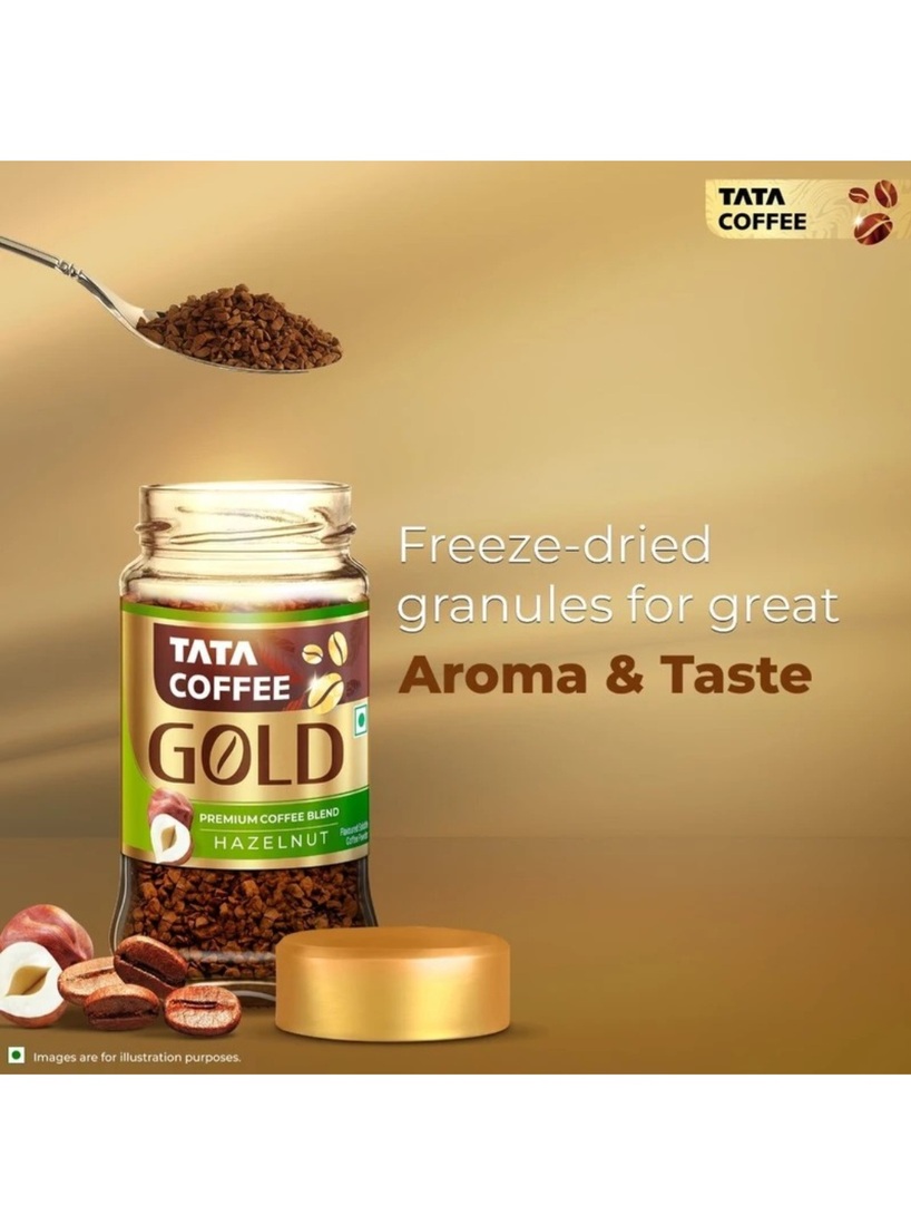 Tata Coffee Gold Hazelnut Instant Coffee 50g @ ₹158 (62% Off) [Available in Mumbai]