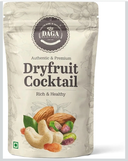 Daga Brothers Premium Dryfruit Cocktail | Flavoured Almond, Cashew, Pistachio, Raisins & Seeds Mix | High Fibre & Protein | No Preservatives | Healthy Mixed Dry Fruits Snack, 100gm