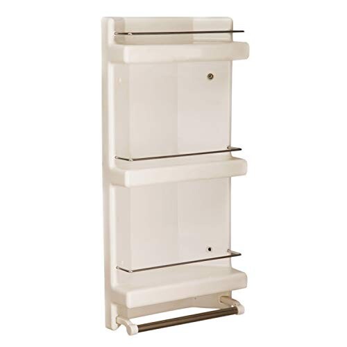 CIPLA PLAST Plastic BRC-817 Prince Corner Cabinet Shelf (White)