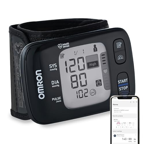 Omron HEM 6232T Wrist Blood Pressure Monitor (Black)