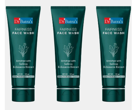 Dr Batra's Fairness Face Wash (100ml × 3) at 329, Extra discount via Supercoins, Lowest Price Ever