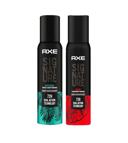 AXE  Signature Mysterious and Intense Deodorant No For Men (400 Gas Body Perfume Body Spray ml, Pack of 2)