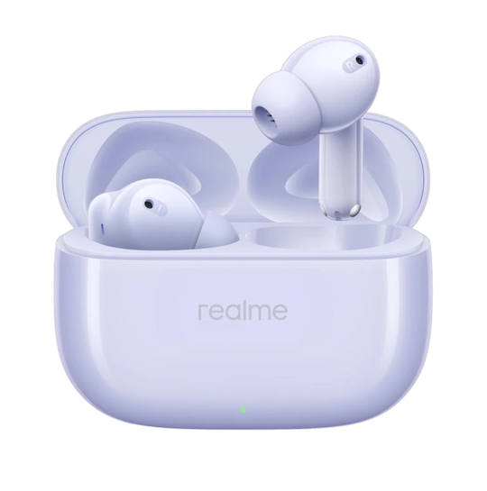 realme Buds T310 with 12.4mm Driver, 46dB ANC, Spatial Audio and upto 40 hours Playback Bluetooth Headset (Monet Purple, True Wireless)