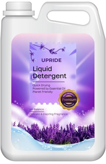 Upride High-Quality Ultra Wash Top load & Front Load machine liquid detergent, Lavender Liquid Detergent (5000 ml)