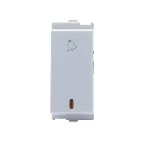 Wipro Northwest Venia 6A Bell Push With Indicator, White (pack of 20)