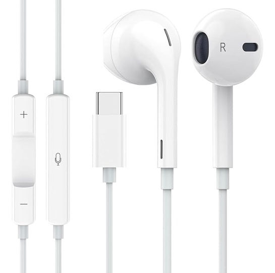 XMUVIT USB-C Wired Earphones with Mic | Deep Bass | Noise Isolation | iPhone Samsung | 1yr Warranty