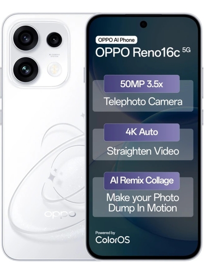 OPPO Reno16c 5G (Starry White, 128 GB) (8 GB RAM)