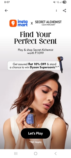 Instamart: Buy Secret Alchemist and win Dyson