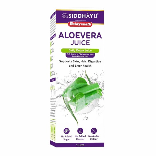 Baidyanath Asli Ayurved Aloe Vera juice with Pulp, All Natural tonic for Immunity 1000 ml