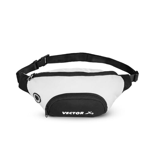 Vector X Stylish Waist Travel Hiking Chest/Fanny Bag (White)
