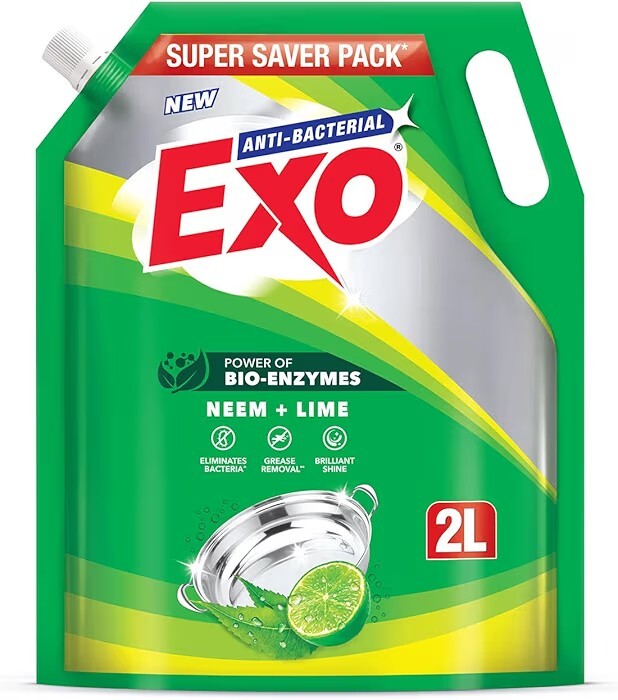 Exo Dishwash Liquid Refill Pack | Neem & Lime |  2L 