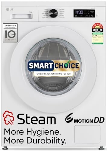 LG Smart Choice, 7 Kg, 5 Star, Steam, Inverter Direct Drive Technology