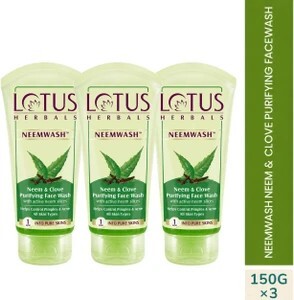 LOTUS HERBALS NEEMWASH Neem & Clove Ultra-Purifying  ( Pack of 3 ) ( 150g * 3 ) Face Wash (450 g)