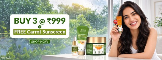 Lotusbotanicals - BUY 3 @ 999 | Free Carrot Sunscreen | Get additional 5% on prepaid