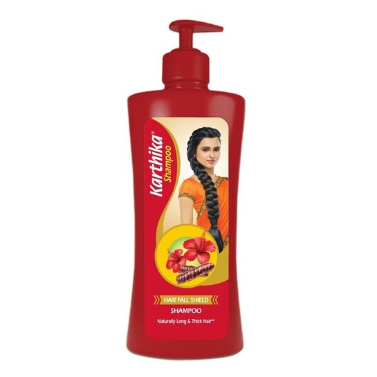 Karthika Hairfall Shield Shampoo with Shikakai & Hibiscus | Herbal Anti-Hairfall Shampoo for Strong & Healthy Hair | 650ml