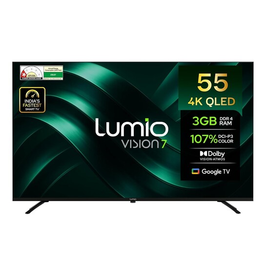 Lumio Vision 7 139 cm (55 inches) 4K Ultra-HD Smart QLED Google TV