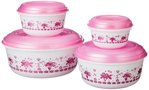 Aristo Supreme Plastic Storage Container Set Of 4, Color May Vary (Capacity - 350-650 - 1300-2500 ml)